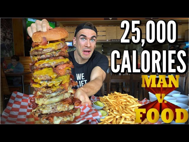 IMPOSSIBLE 12LB BURGER CHALLENGE FROM MAN VS FOOD | EAGLES DELI | Boston Massachusetts