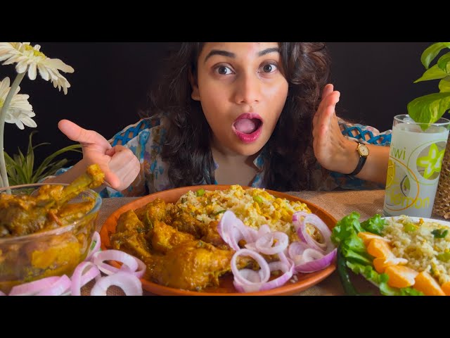 EATING SHOW | EGG FRIED RICE, SPICY CHICKEN CURRY, CHICKEN KOSHA | MUKBANG | ASMR