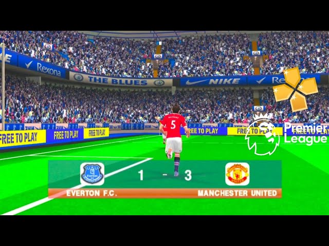 Everton F.C. vs Manchester United (1-3) | Premier League #ppsspp