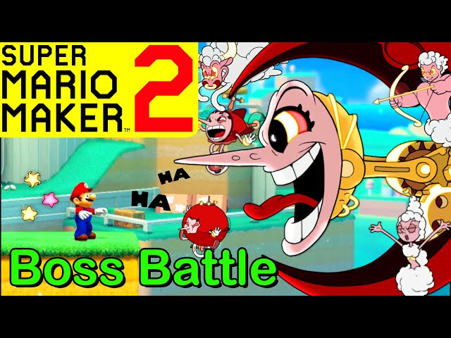 Mario Maker 2 - How to make a HILDA BERG boss battle (Mario Maker Boss ideas)(CUPHEAD bosses)