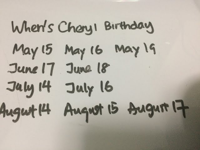 (SIMPLE) SOLUTION / EXPLANATION to CHERYL'S BIRTHDAY PUZZLE - Can You Solve It?