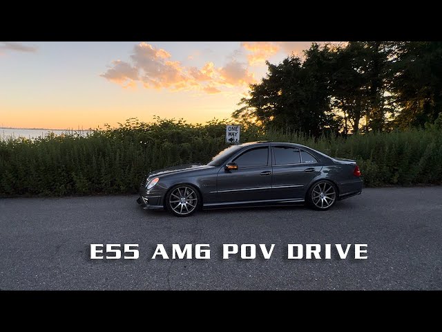 Sunset POV drive in the W211 E55 AMG