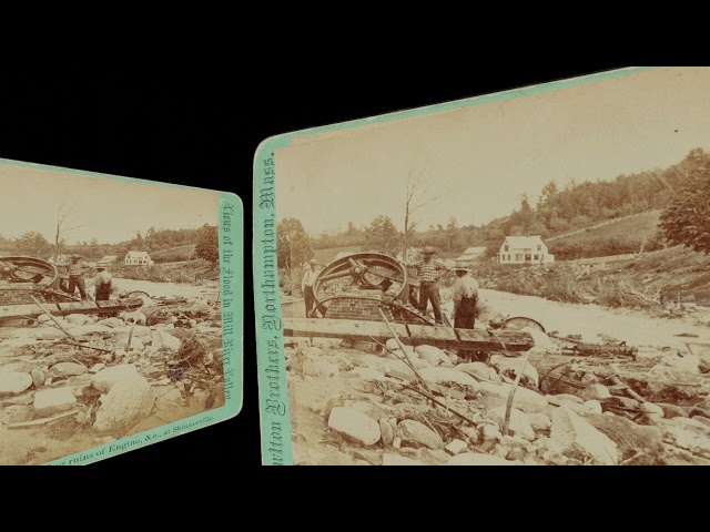 Ruins of Silk Mill Engine, Skinnerville, Mill River Flood 1874 (VR 3D still-image)