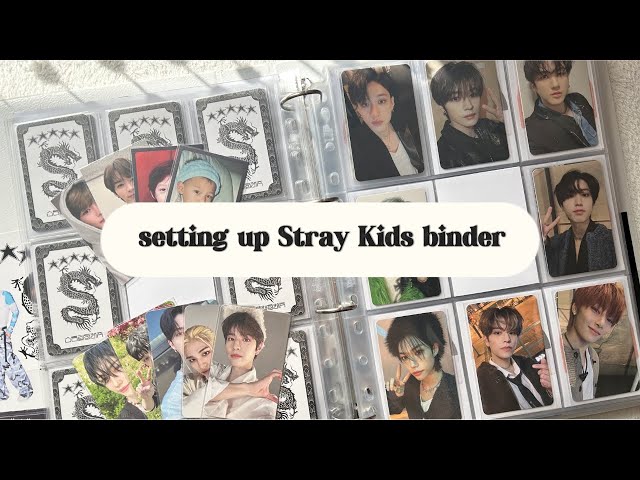 setting up new Stray Kids binder ꒰ᐢ. .ᐢ꒱ ˚˖𓍢ִ✧˚.⋆