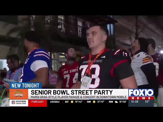 Senior Bowl street party held in downtown Mobile