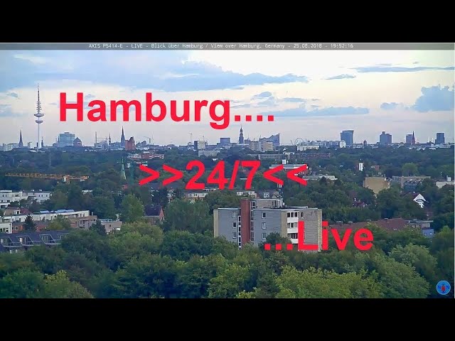 HAMBURG LIVE - 24/7 - Blick über Hamburg / View over Hamburg, Germany