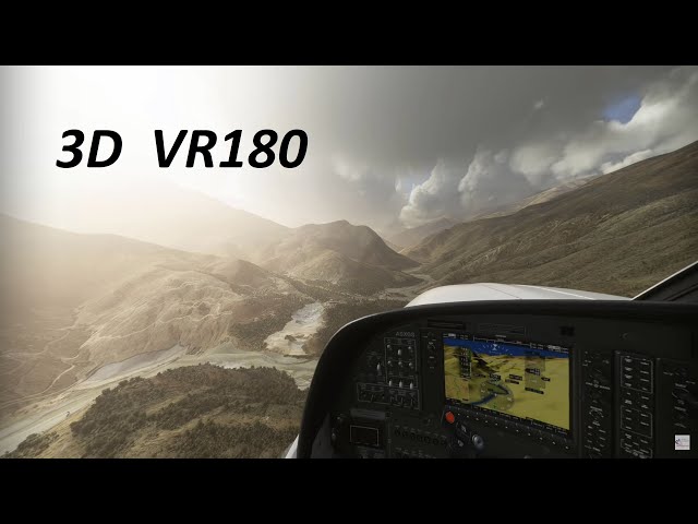 4k 3D Mountain Landing in Cessna Grand Caravan [VR180]