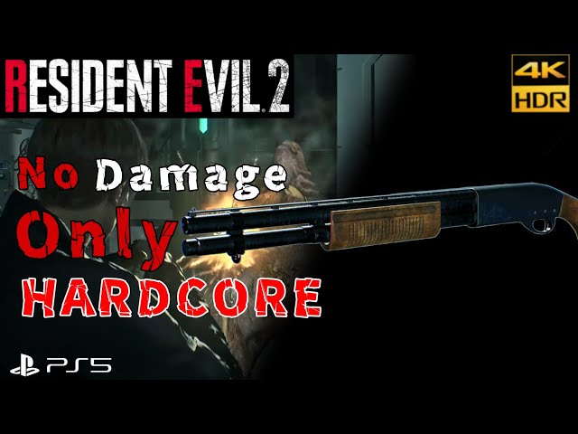 W-870 Shotgun VS G (Stage 3) | HARDCORE | No Damage | - Resident Evil 2 Remake