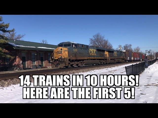 10 Hours at the tracks gets 14 trains, Double DPUs, a Local & the return of the 1 locomotive wonder