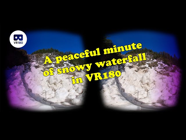 VR180 Snowfield with Falls in the Distance