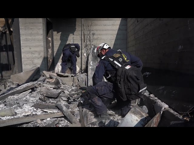 Urban Search and Rescue (US&R) Task Force 3 operation in LA wildfires