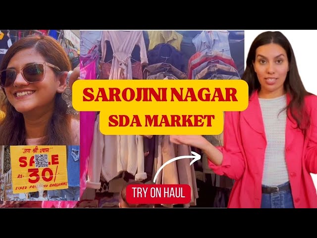 Delhi Shopping Adventure: Sarojini Nagar Market Vlog | Cafe, Street Food & Try-On Haul