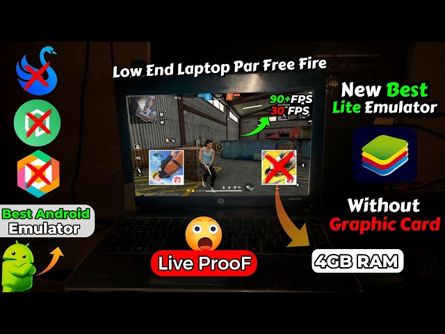 Bluestacks 4 Best Version For Low End Pc - 4GB Ram No Graphics | Laptop Mai Free Fire Live ProoF