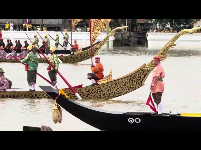 #Thailand 🇹🇭 #Bangkok The Royal Barge Procession which royal barges glide along Chao Phraya river.