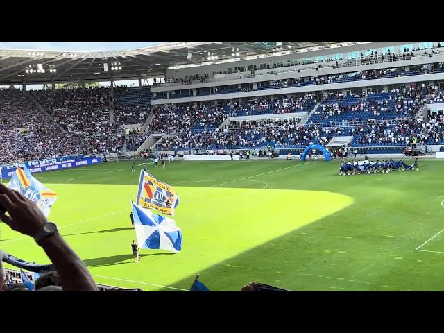 The „#Badnerlied“ (with subtitles) @karlsruhersc vs @LiverpoolFC stadium opening 2023