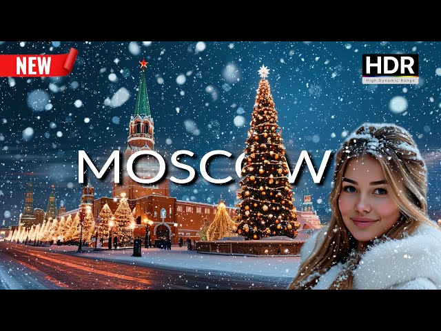 ❄️ ¡UNA PODEROSA NEVADA EN MOSCÚ! ¡Así se decoró Rusia para Navidad y Año Nuevo 2025! 4K HDR