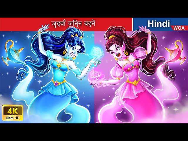 जुड़वाँ जिन्न बहनें 👸 Twin Genie Sisters in Hindi 🌜 Hindi Stories 💕 @woafairytales-hindi