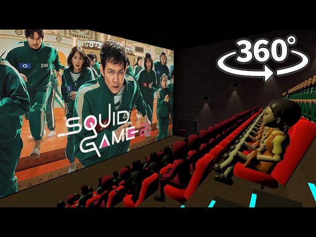 Squid Game characters Watching a Movie! 360° VR