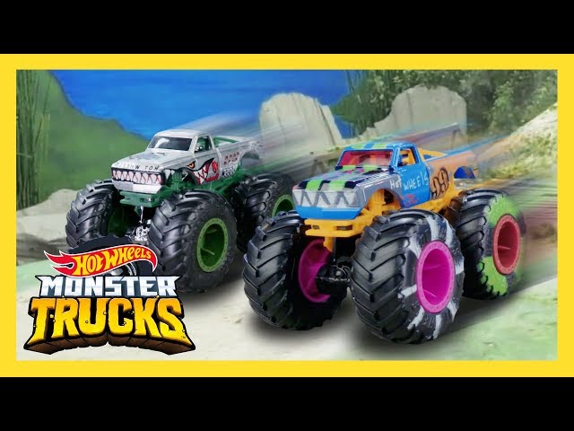 Monster Trucks vs. Colossal Boulders: Ultimate Race Interference | Monster Trucks | @HotWheels