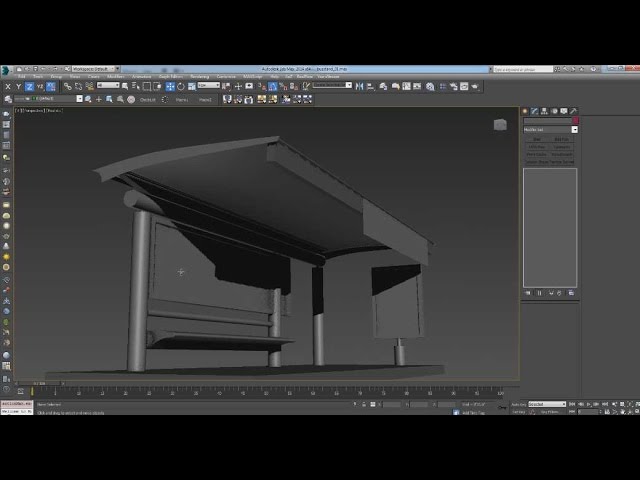 3d max Bus Stand Modeling Tutorial