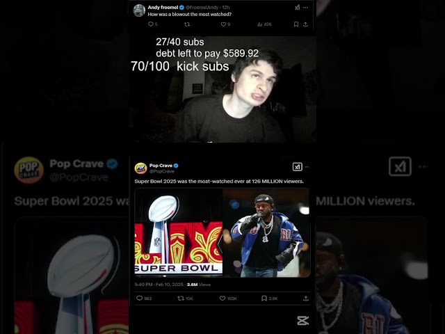 "Super Bowl 2025 was the most-watched ever at 126 MILLION viewers." | fanof reacts