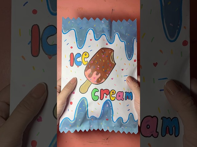 [💸Paper diy💸] Ice Cream unboxing blindbag #diy #craft #blindbag #papercraft #shorts #asmr