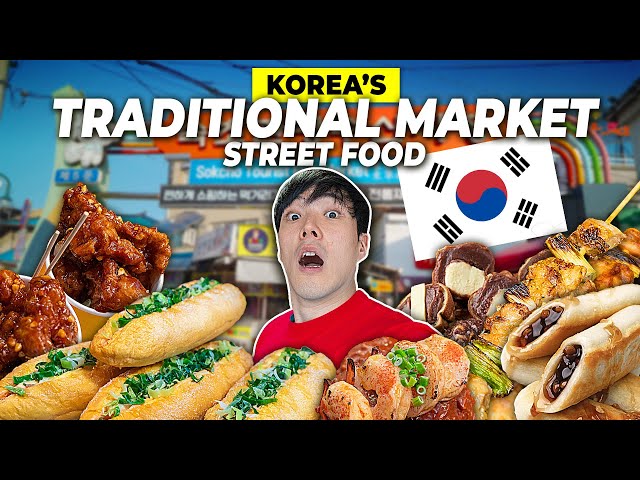 I Tried Korean Street Food in a Traditional Market in Sokcho, Korea