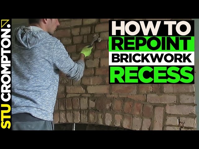 Re pointing brickwork, recess