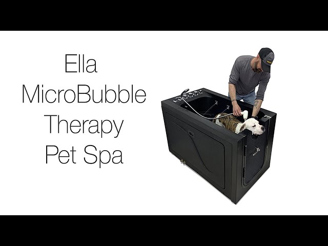 Ella's Bubbles: MicroBubble Therapy Pet Spa - Cat/Dog Grooming Tub with Moisture/Exfoliating Bubbles