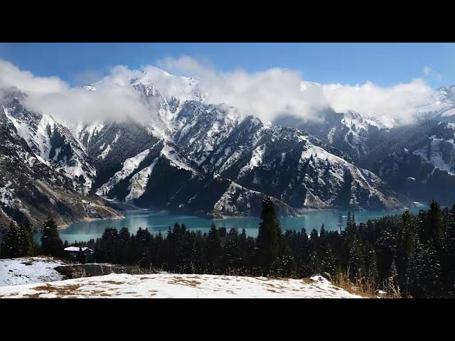 Live: Enjoy picturesque view of Tianchi Lake in northwest China's Xinjiang