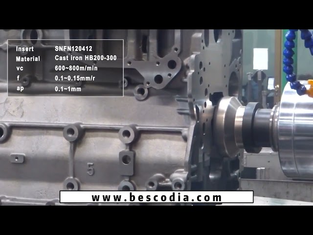 CBN INSERTS SNFN120412 MILLING PROCESS APPLICATION FOR Motor Body