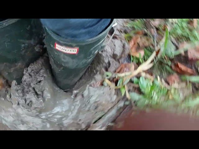 Hunter Boots stuck and lost in deep mud