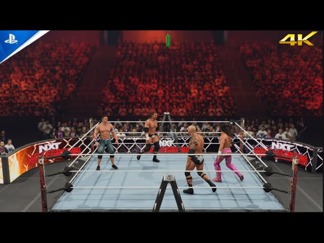 John Cena and Triple H. vs The Rock and Rollins WWE 2K24 Full Match [4k, 60fps, HDR, PS5]