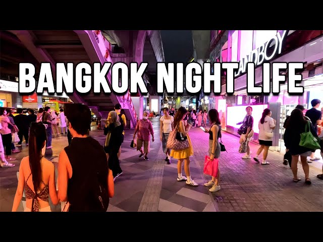 【🇹🇭 4K】 Night Walk in Downtown Bangkok 2024 | Walking Bangkok The best street food in the world 2024