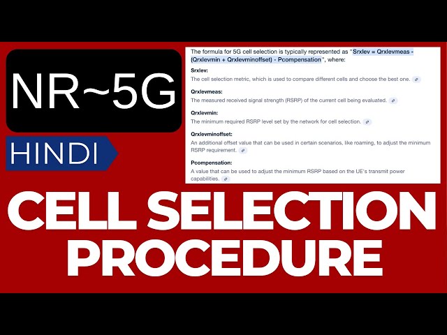 How UE Selects the Best Cell in 5G? 5G NR Cell Selection: Key Parameters and Thresholds