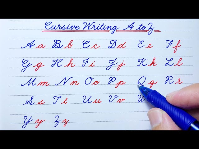 Cursive writing a to z for beginners | Cursive writing abcd | English Cursive handwriting abcd | abc