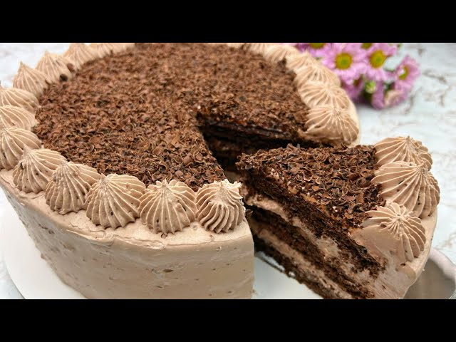 moist Chocolate cake/ delicious chocolate cake with chocolate cream recipe / easy and tasty