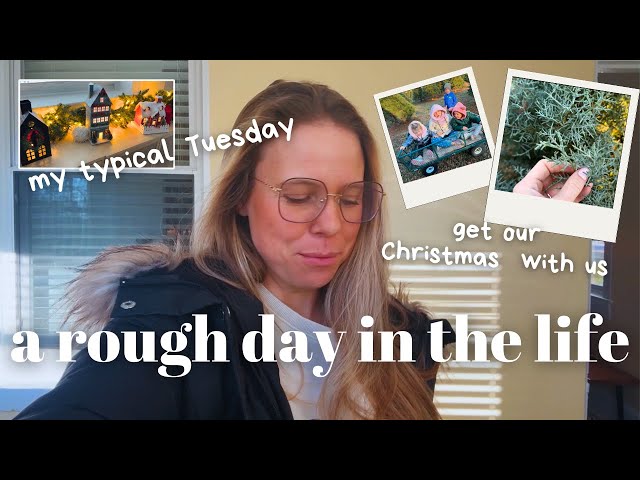 A ROUGH DAY IN THE LIFE as a mom of 4 + Christmas tree + morning routine + pack lunches with me