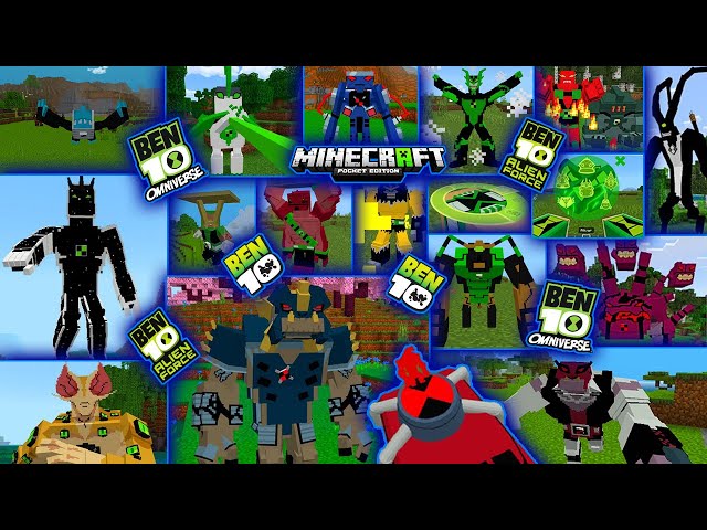 ALL OMNITRIX 🥰!! NEW BEN 10 V21 MOD FOR MINECRAFT PE | MCPE 1.20+