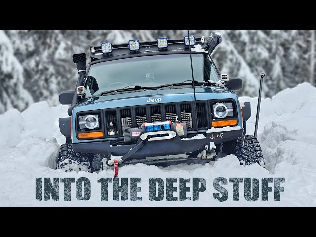 Solo Adventure Camping In My Jeep XJ / Deep Snow