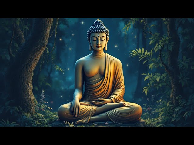 15-Minute Meditation and Sleep Sounds: Buddha Meditating in a Calm Night