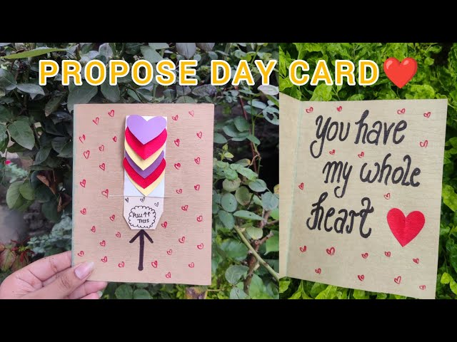 PROPOSE DAY CARD|VALENTINE'S DAY GIFT IDEAS|gift for him/her|waterfall card|heart waterfall card|