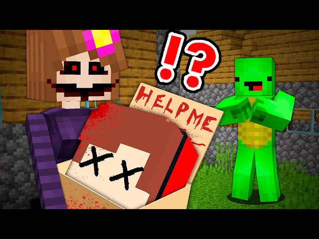 Mikey Found Jenny Dweller with JJ's Head in the Box in Minecraft - Maizen?!