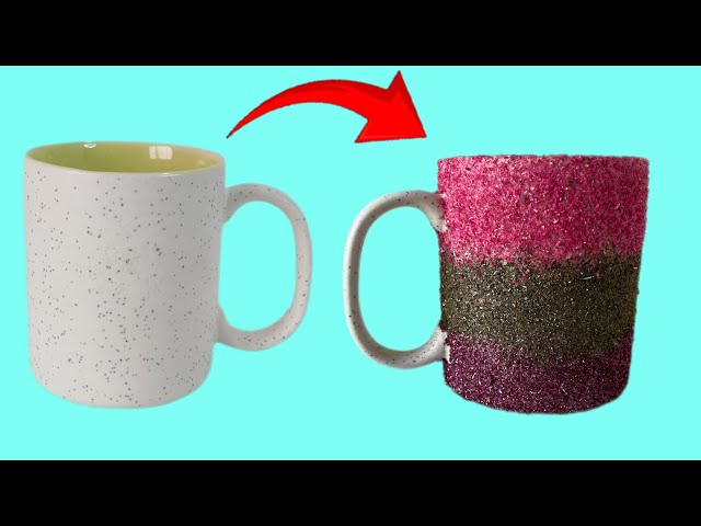 How to decorate a simple cup into fancy and beautiful | how to make gift mug at home very simple