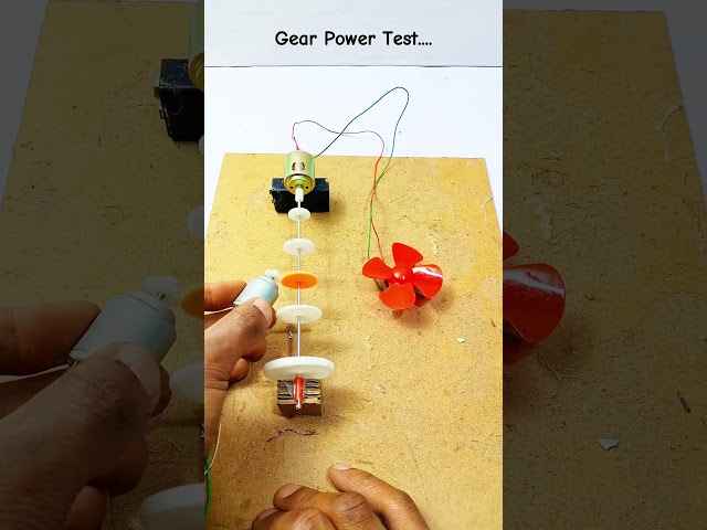 Gear power Test #dcmotorexperiment  #dcmotor