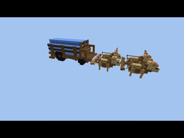 Minecraft ox pulled ice wagon