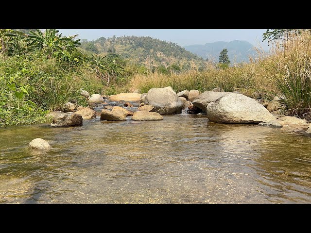 Relaxing music sleep waterfall with nature sound HD Stress relief heavy waterfall sound for sleeping