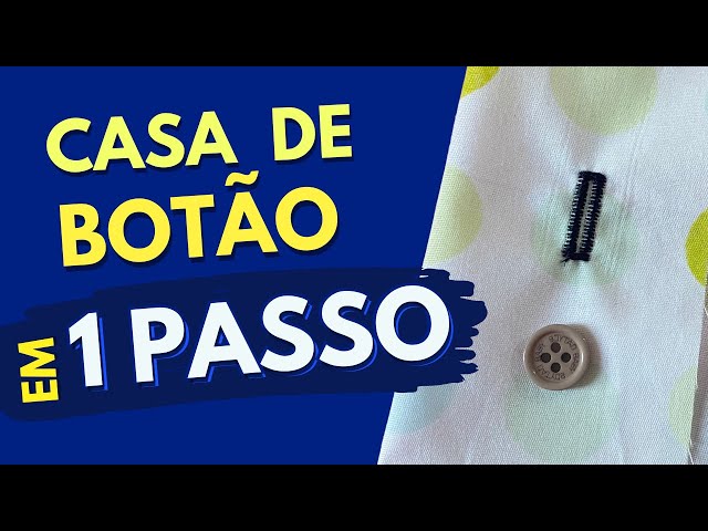 Como fazer CASA DE BOTÃO NA MÁQUINA em 1 passo - Dica para iniciantes na costura