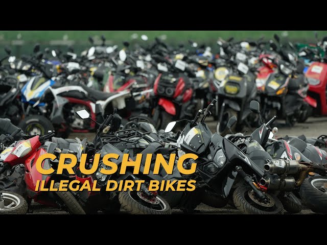 Crushing Illegal Dirt Bikes in NYC