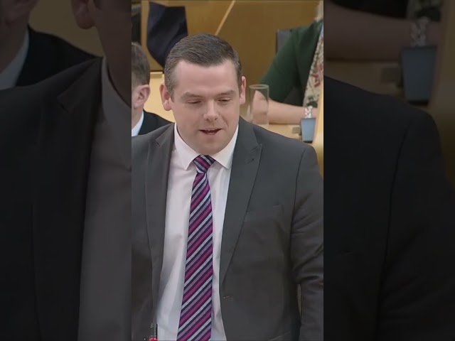 Douglas Ross swears at protestors for interrupting FMQs